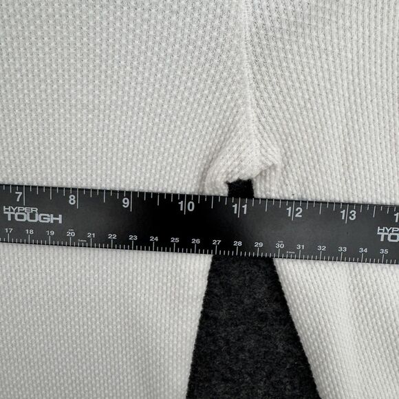 Free People Shirt Women's XS White Waffle Knit Thermal Long Sleeve Top - Picture 4 of 9